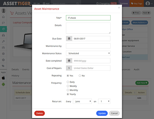 Maintenance Scheduling