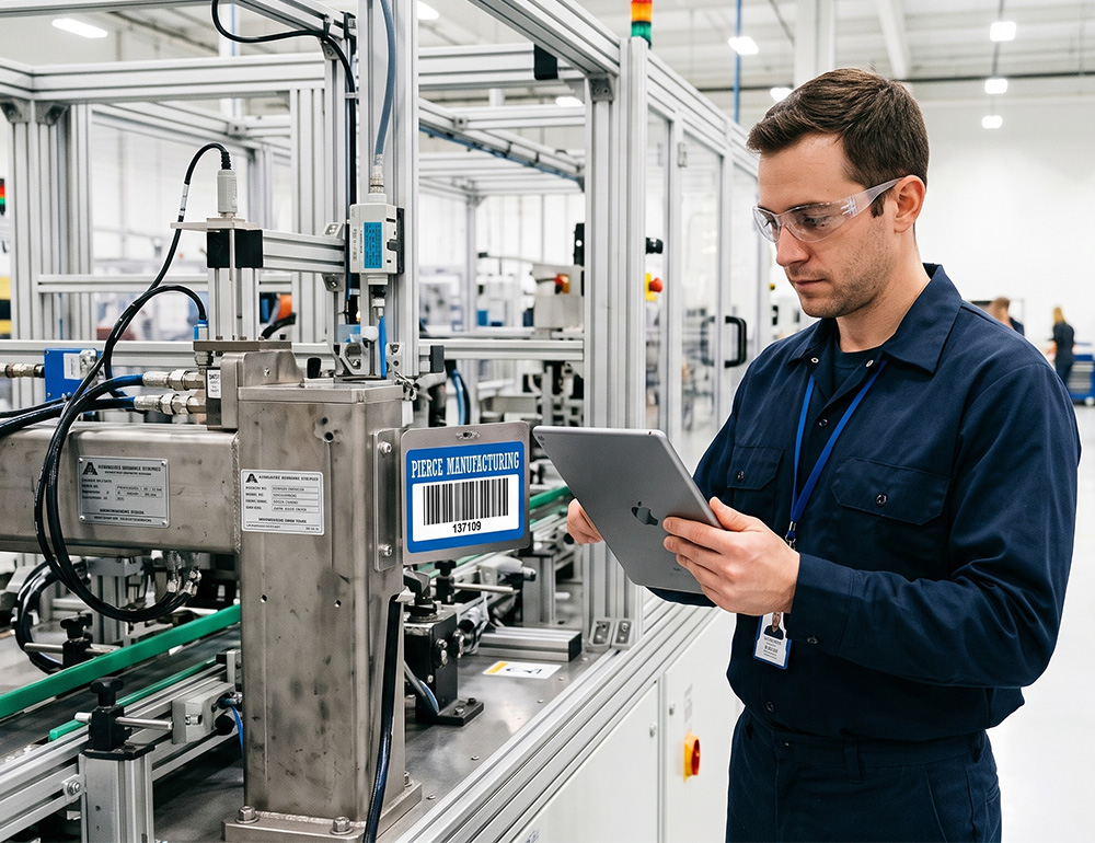 Equipment tracking software for manufacturing facilities